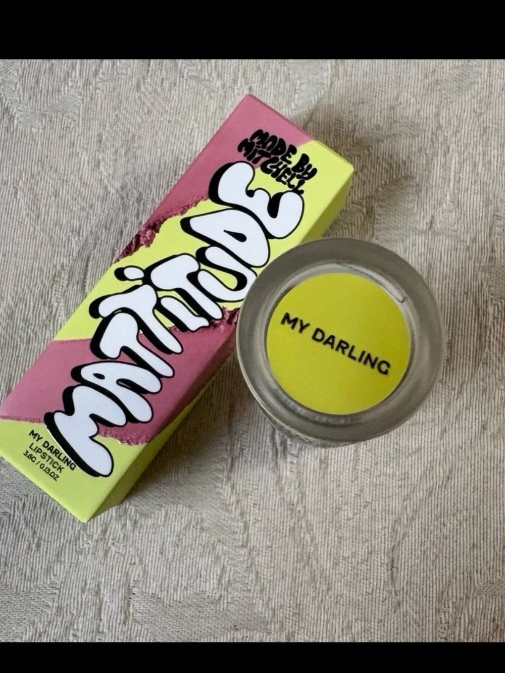 Made by Mitchell Hollipop Mattitude Lipstick in My Darling BNIB
